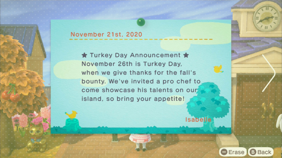 When Is Turkey Day Acnh 2025