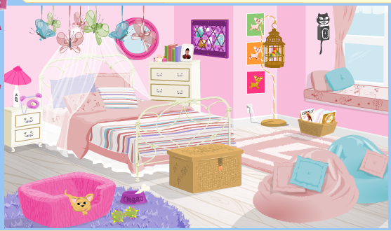 polly pocket room makeover game